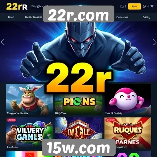 Análise da variedade de jogos disponíveis em 22r.com